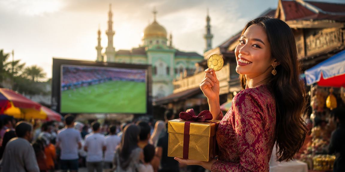 Pertaruhan bola sepak gaya Kota Bharu dengan elemen reka bentuk tempatan Malaysia